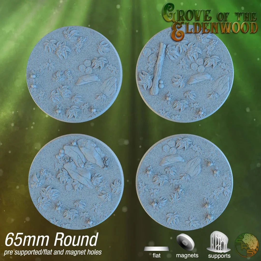 Forest Floor Circle Resin Bases | Wild Woods for D&D, Sylvaneth, Wargaming