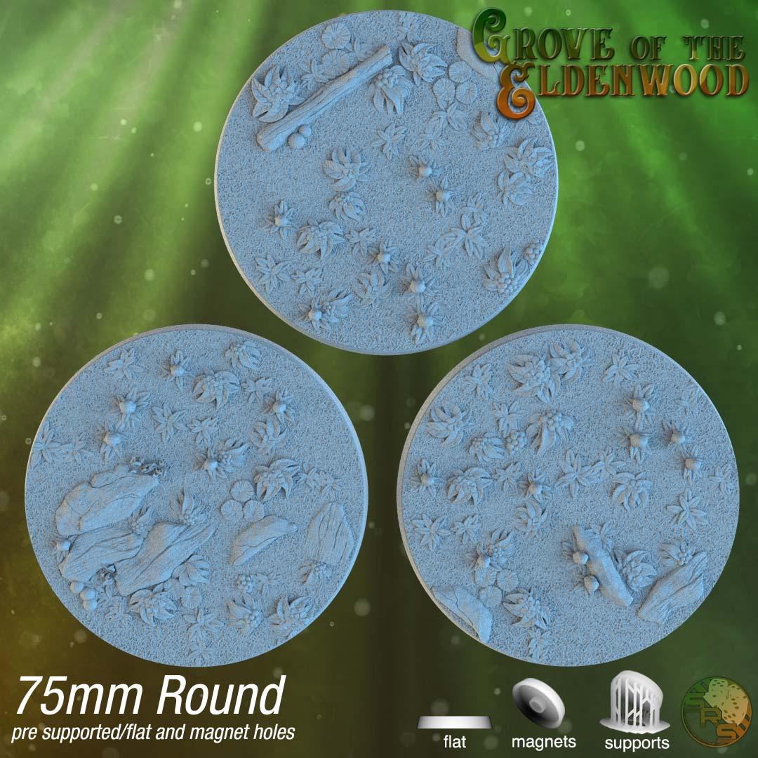 Forest Floor Circle Resin Bases | Wild Woods for D&D, Sylvaneth, Wargaming