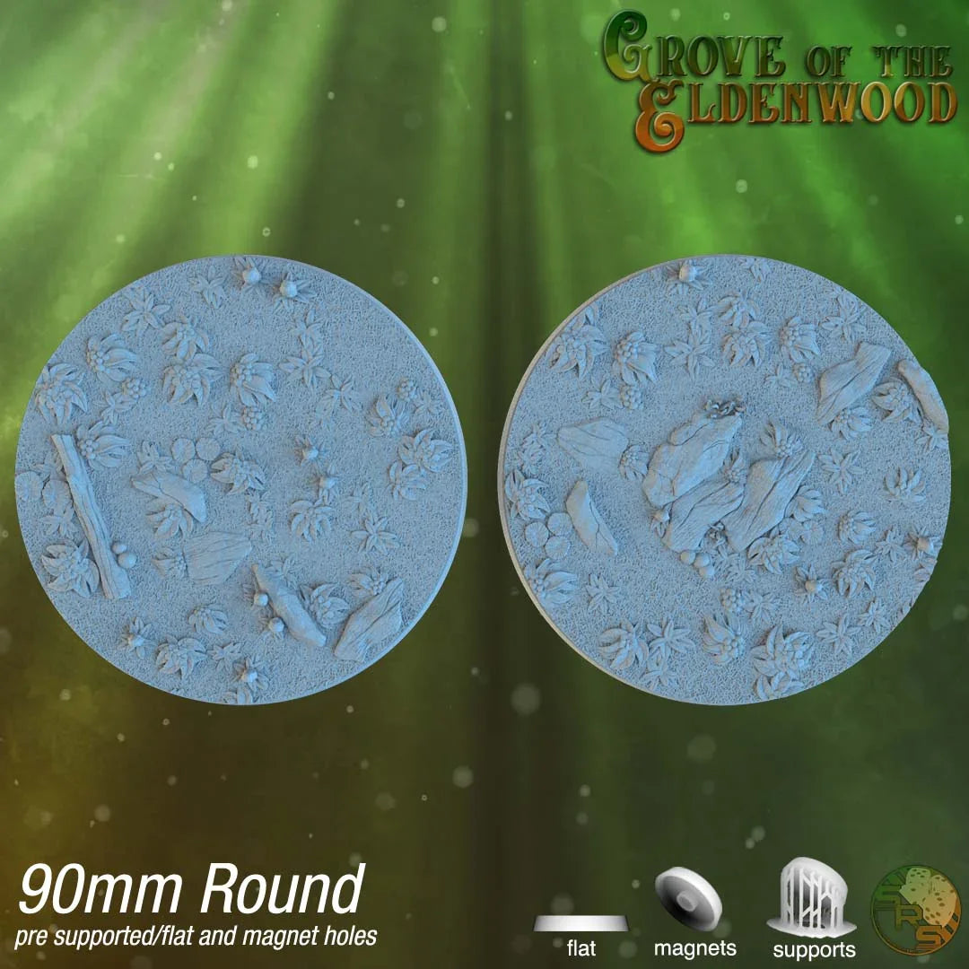Forest Floor Circle Resin Bases | Wild Woods for D&D, Sylvaneth, Wargaming