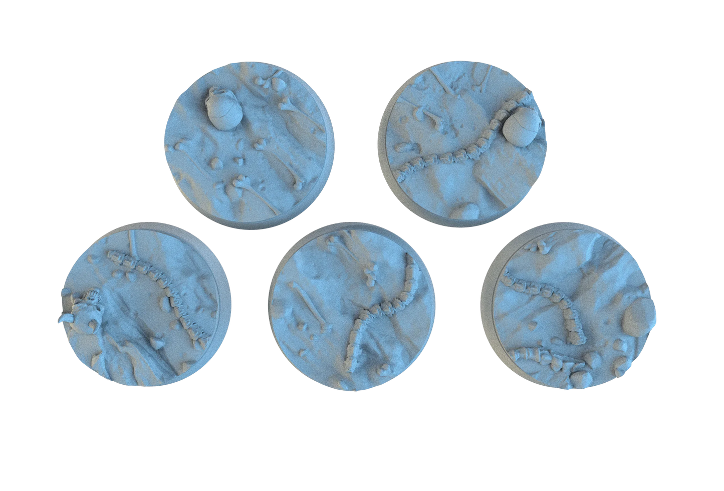 Hellscape Resin Circle Bases | Skulls & Spines for Khorne, Demons, D&D