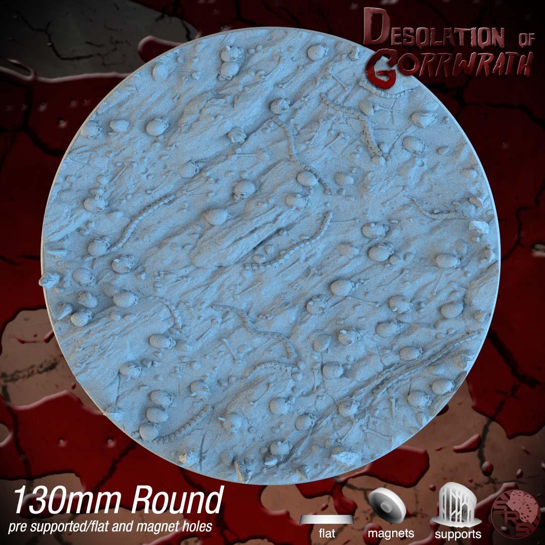 Hellscape Resin Circle Bases | Skulls & Spines for Khorne, Demons, D&D