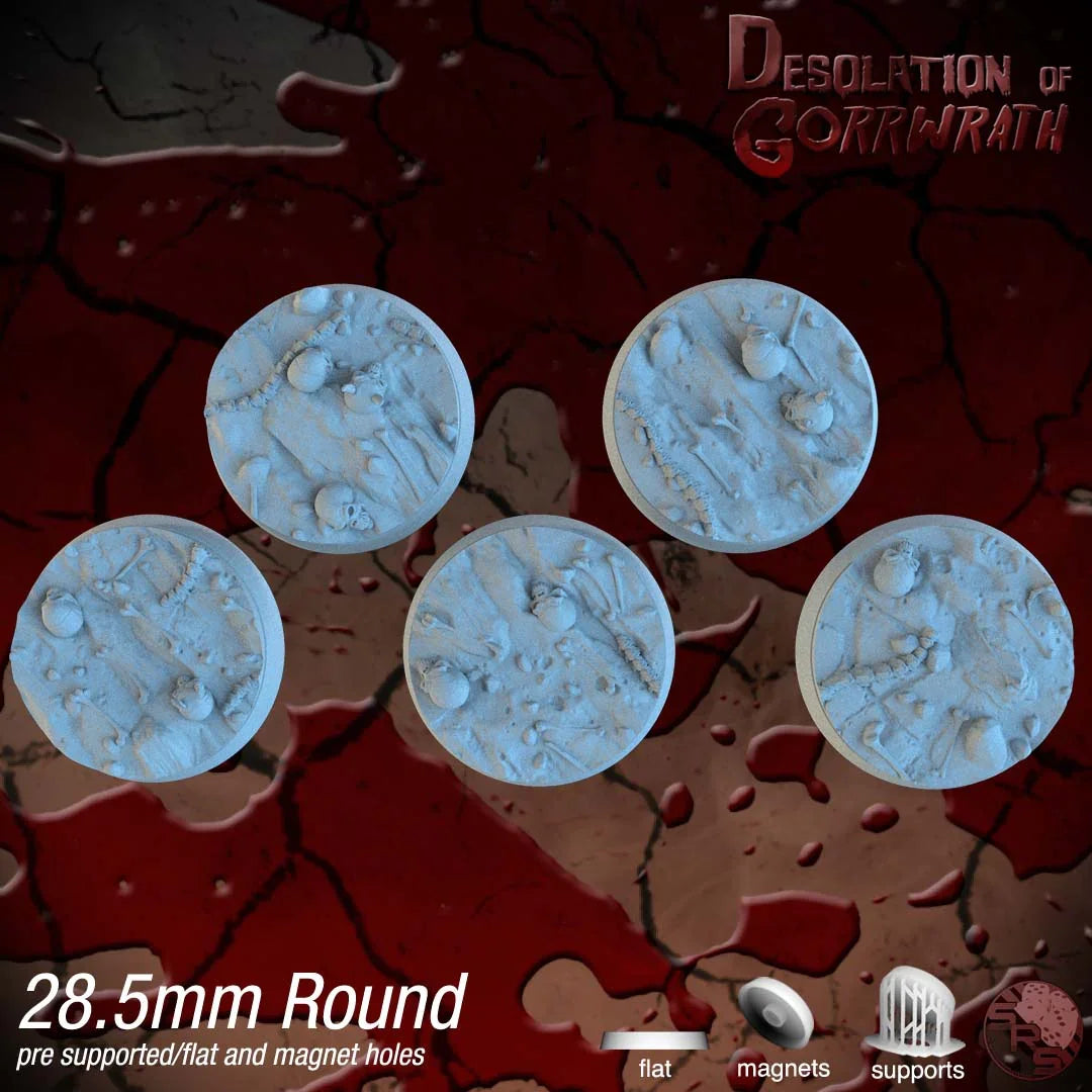 Hellscape Resin Circle Bases | Skulls & Spines for Khorne, Demons, D&D