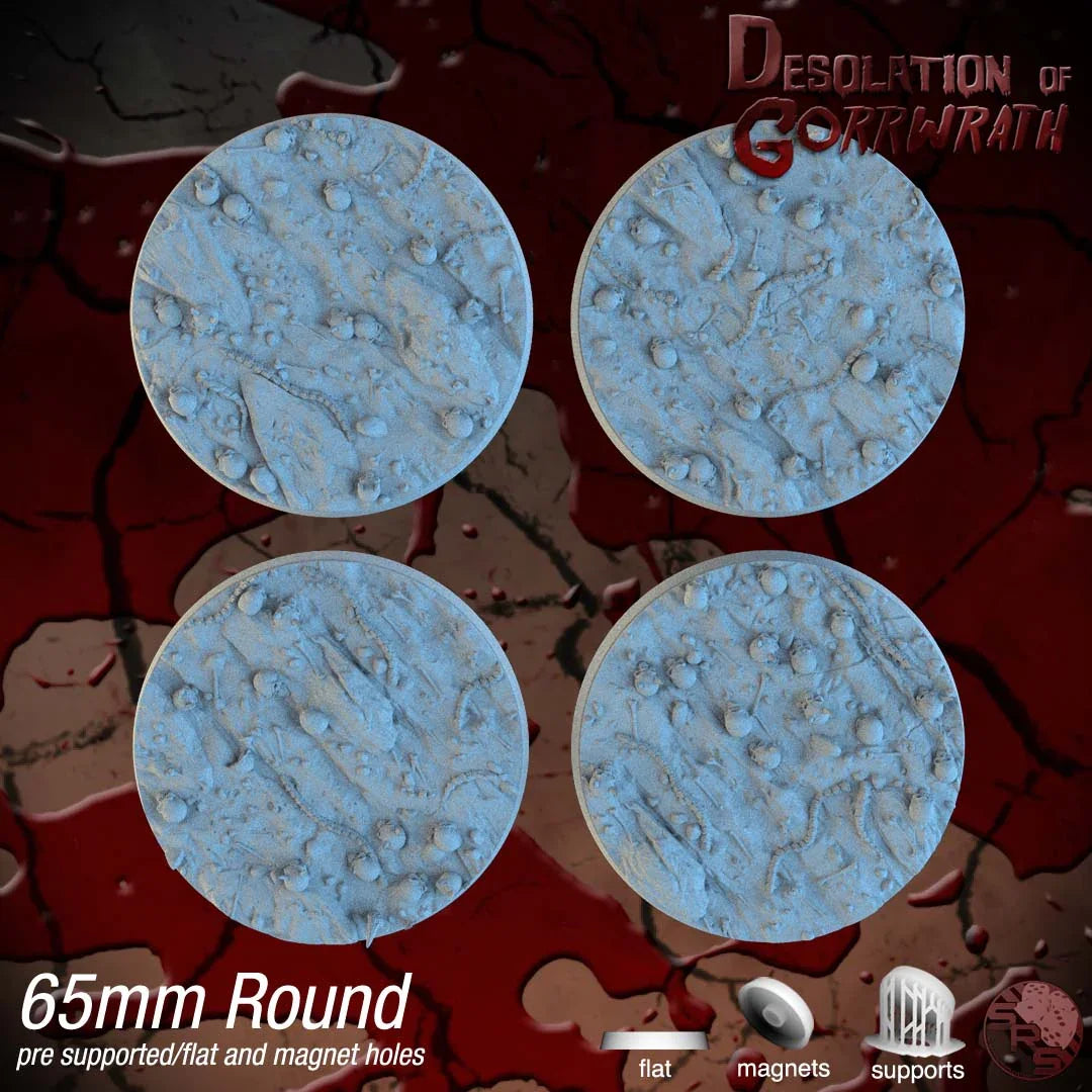 Hellscape Resin Circle Bases | Skulls & Spines for Khorne, Demons, D&D