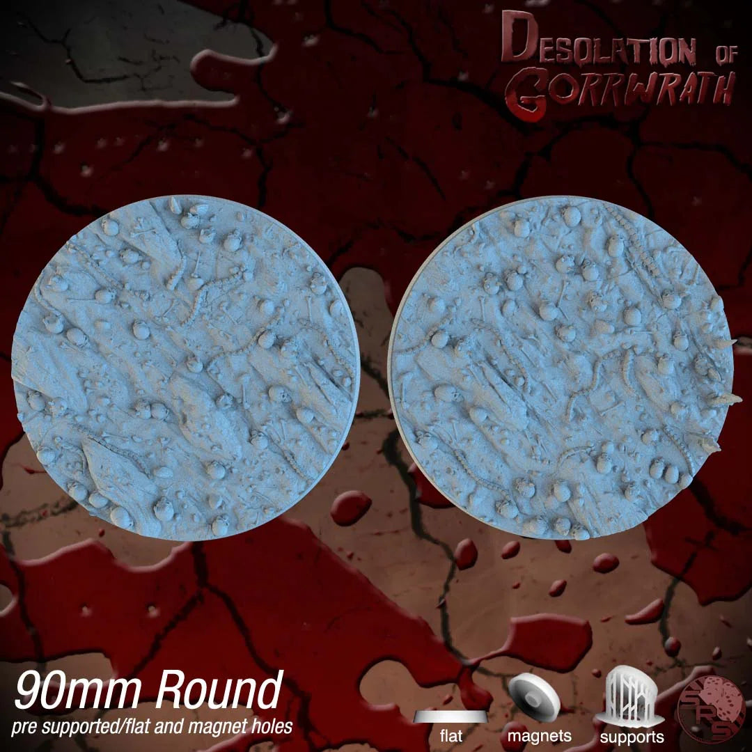 Hellscape Resin Circle Bases | Skulls & Spines for Khorne, Demons, D&D