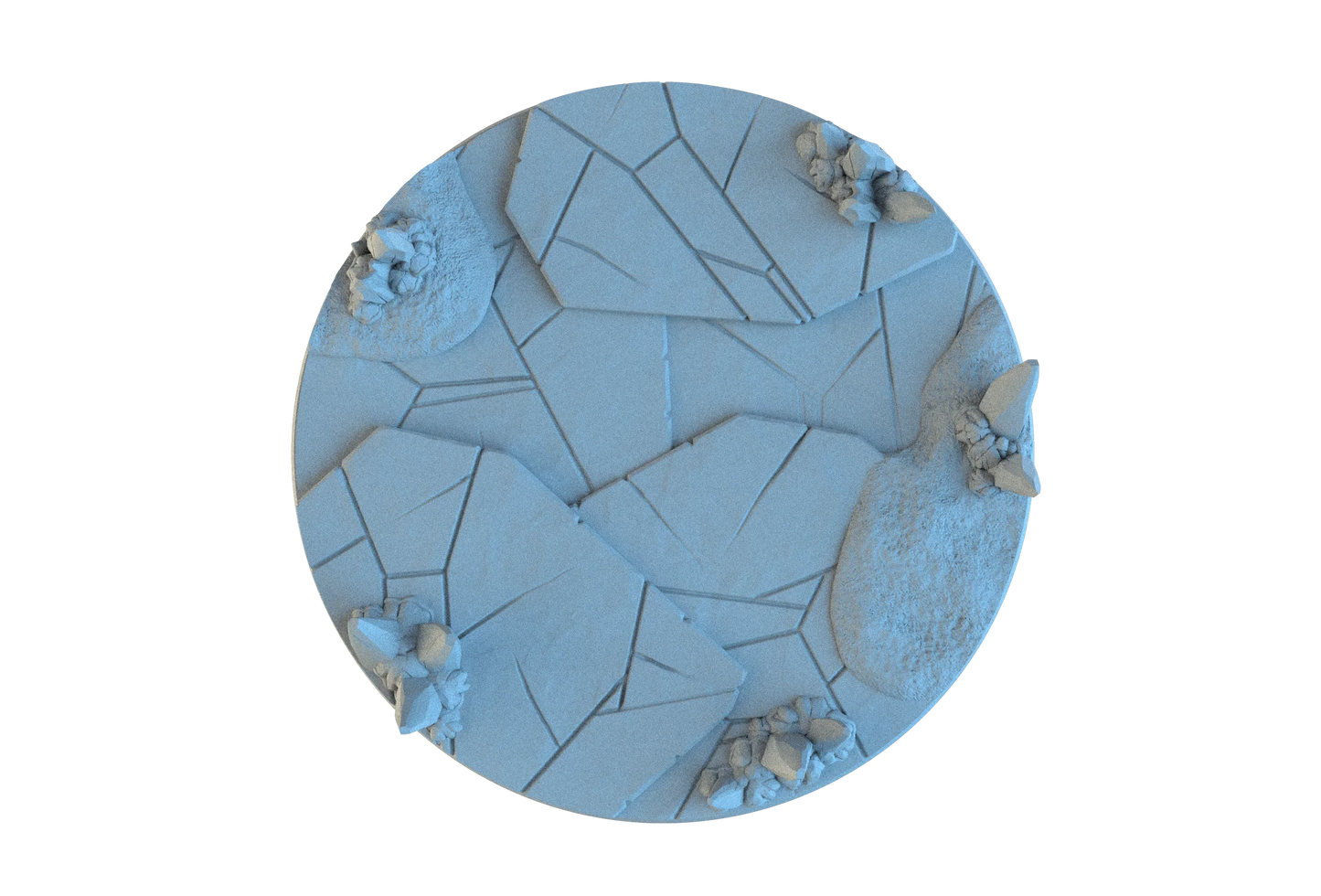 Ice & Snow Circle Resin Bases | Frozen Wasteland for Warhammer, D&D, Wargaming