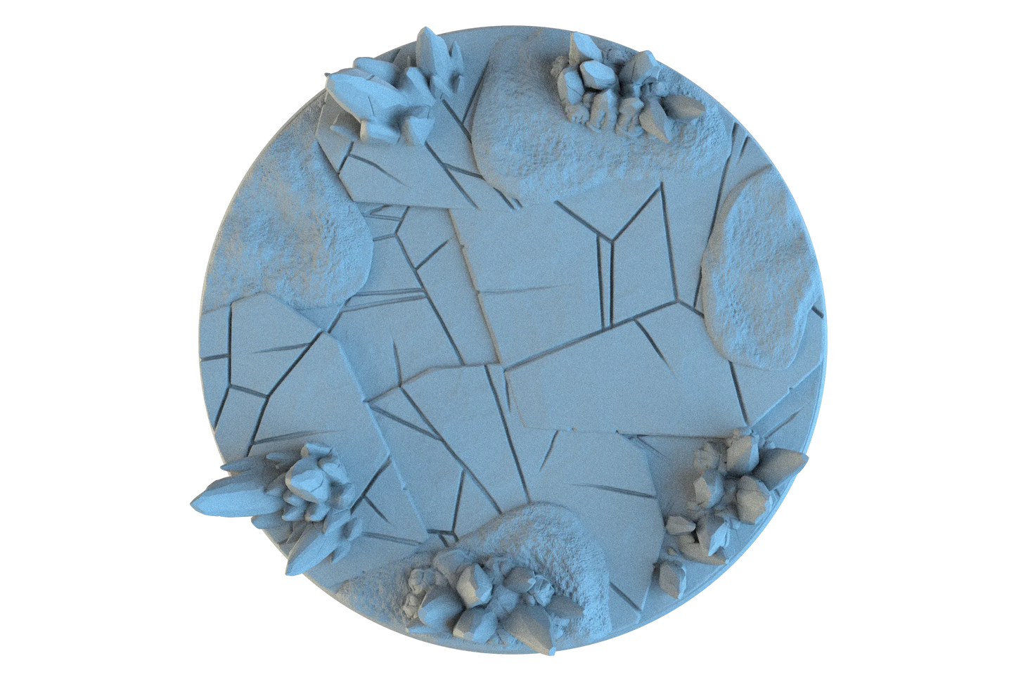 Ice & Snow Circle Resin Bases | Frozen Wasteland for Warhammer, D&D, Wargaming