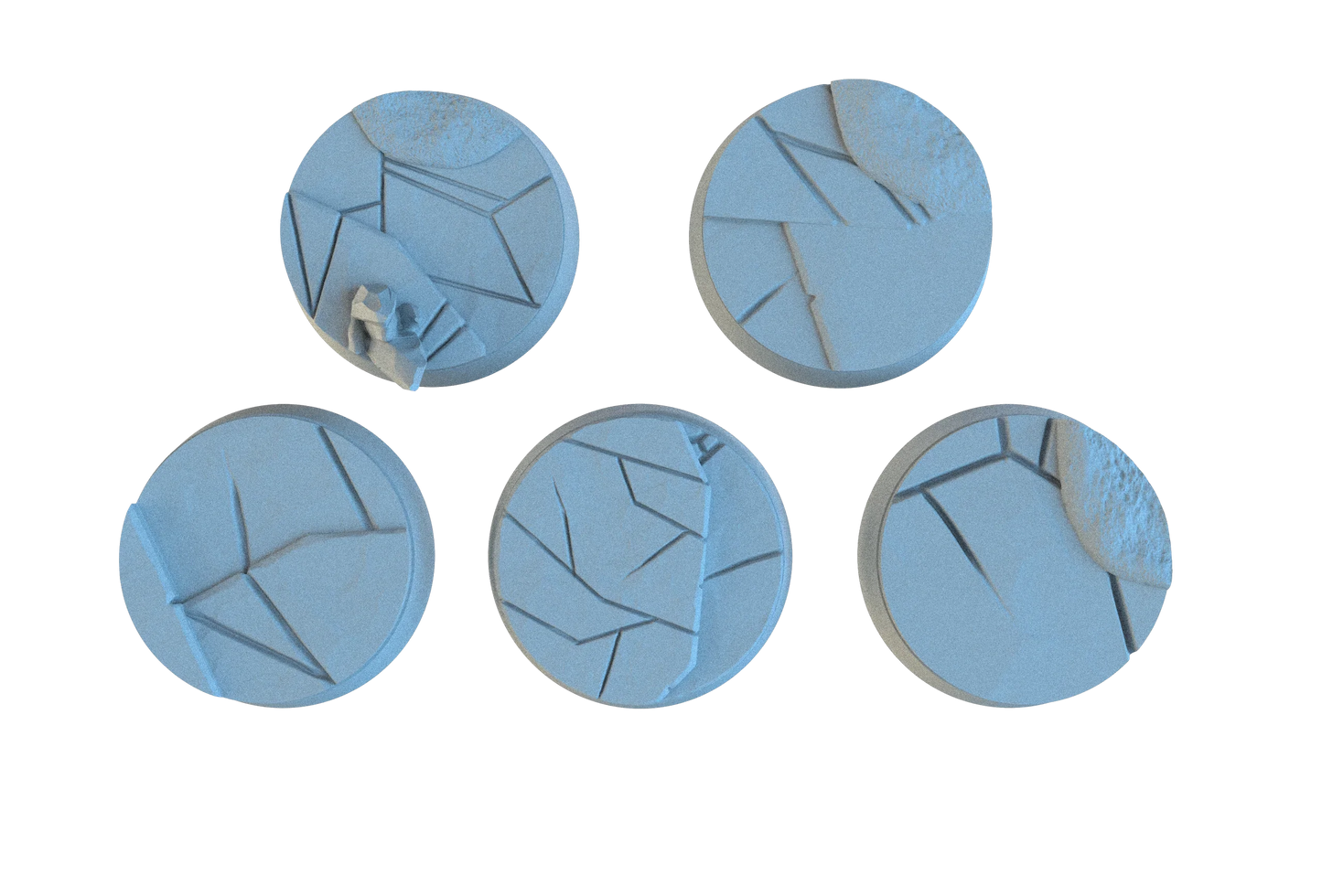 Ice & Snow Circle Resin Bases | Frozen Wasteland for Warhammer, D&D, Wargaming