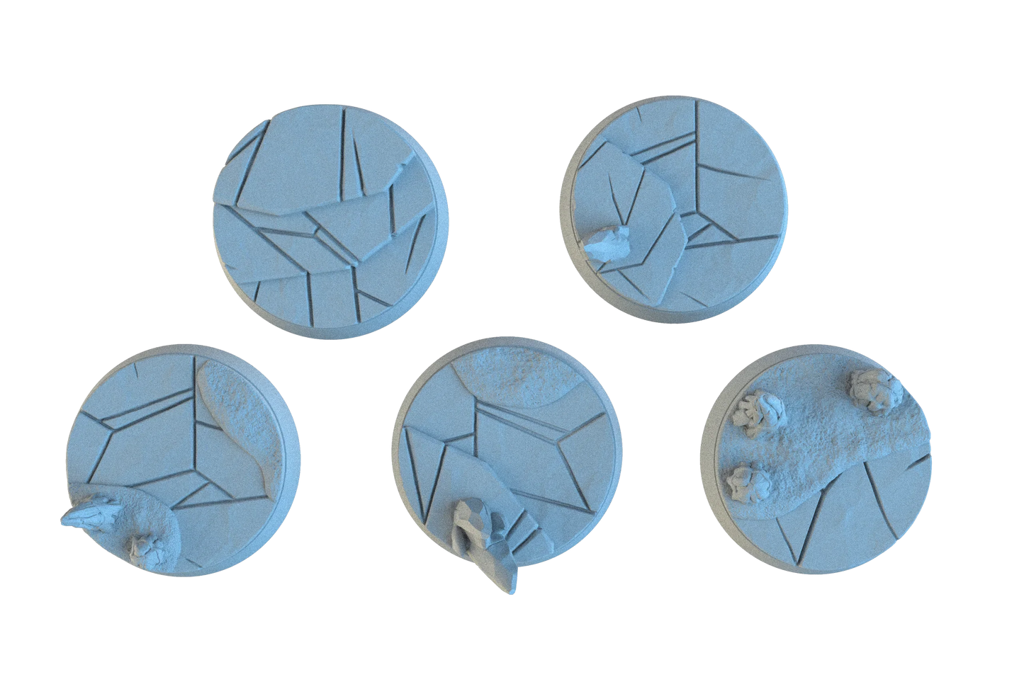 Ice & Snow Circle Resin Bases | Frozen Wasteland for Warhammer, D&D, Wargaming