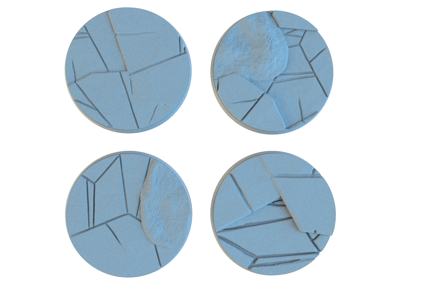 Ice & Snow Circle Resin Bases | Frozen Wasteland for Warhammer, D&D, Wargaming