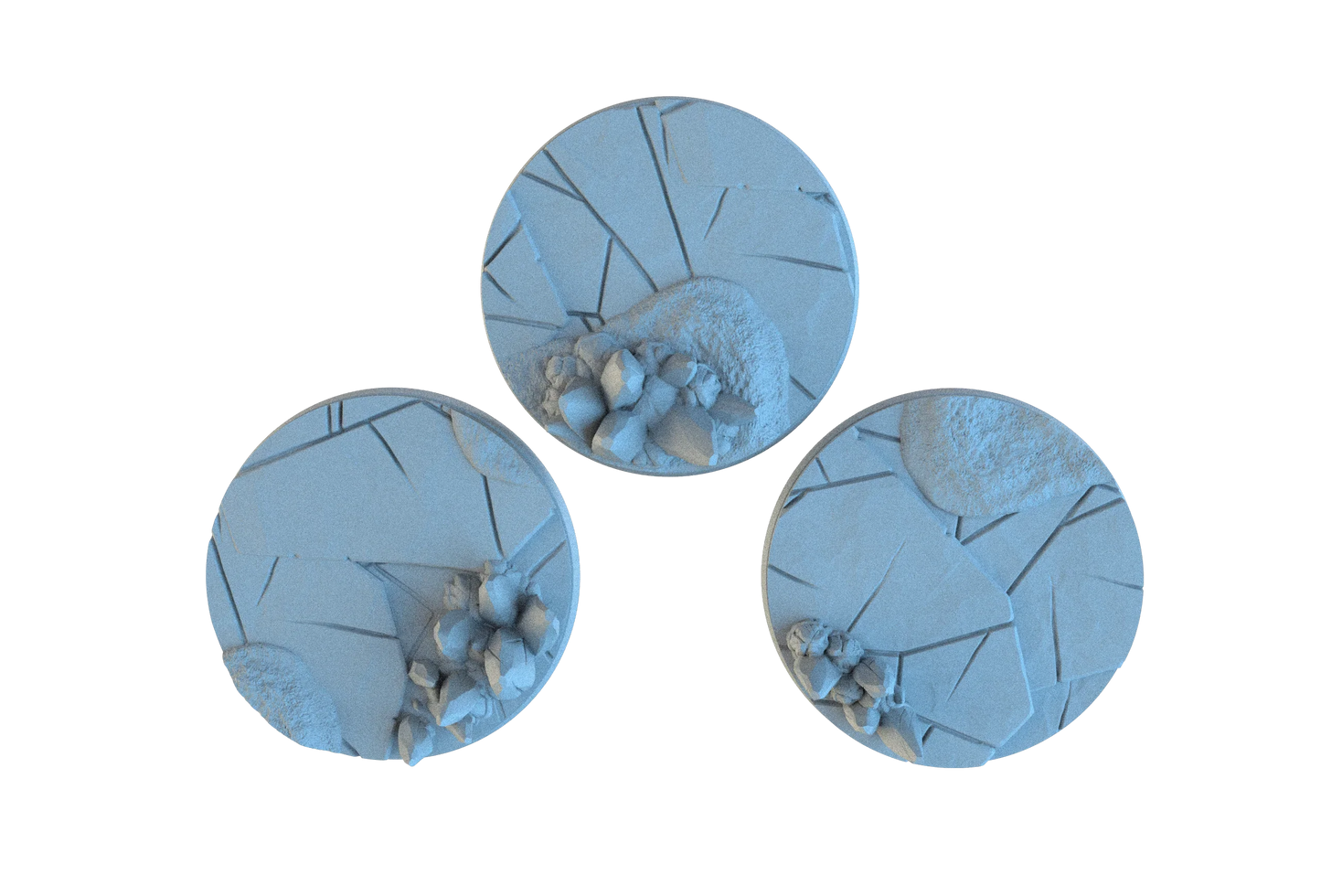 Ice & Snow Circle Resin Bases | Frozen Wasteland for Warhammer, D&D, Wargaming