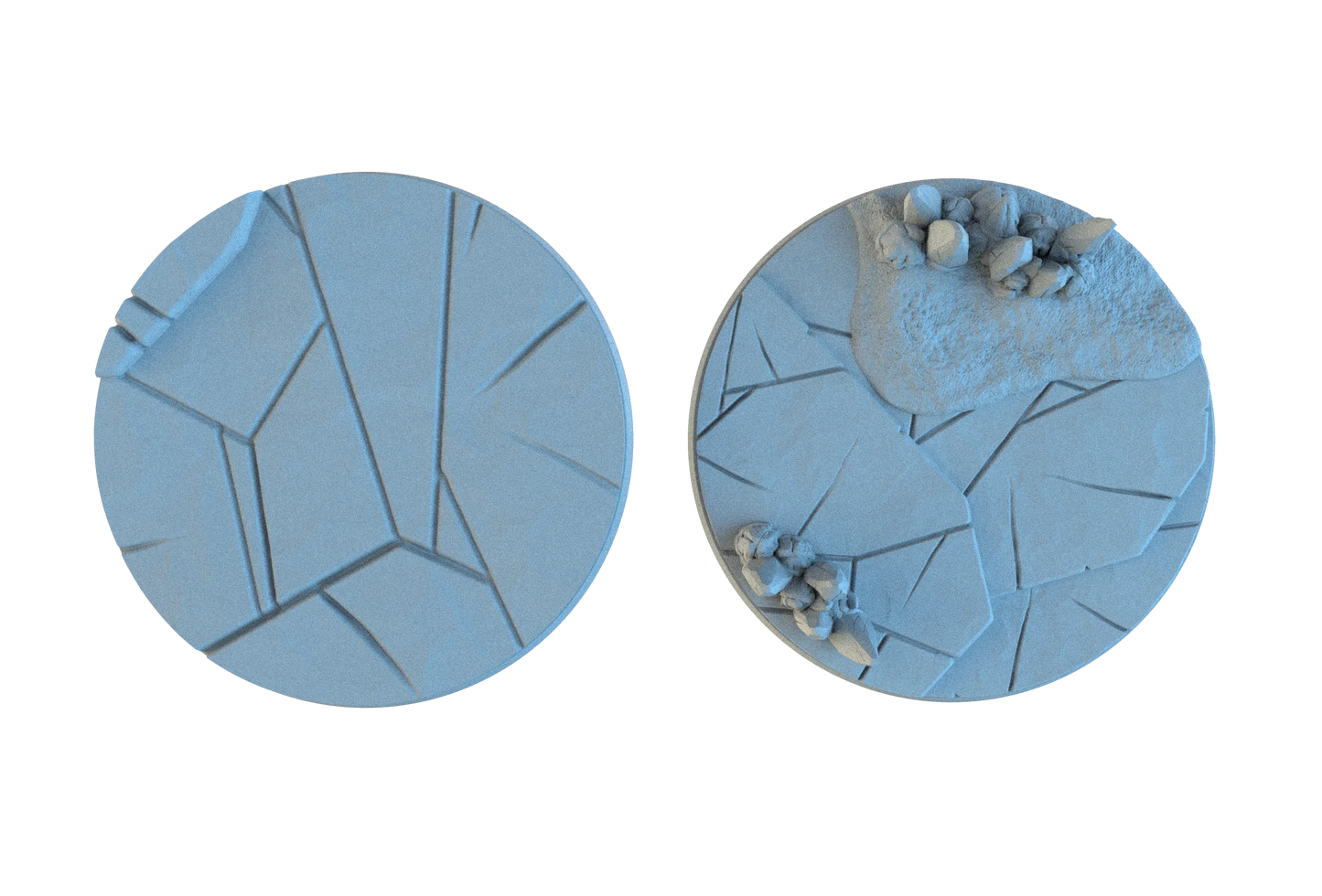 Ice & Snow Circle Resin Bases | Frozen Wasteland for Warhammer, D&D, Wargaming