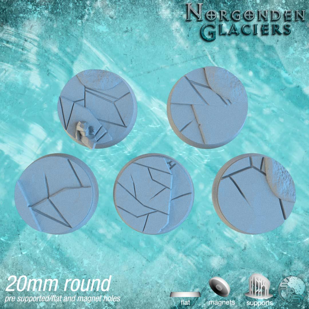 Ice & Snow Circle Resin Bases | Frozen Wasteland for Warhammer, D&D, Wargaming