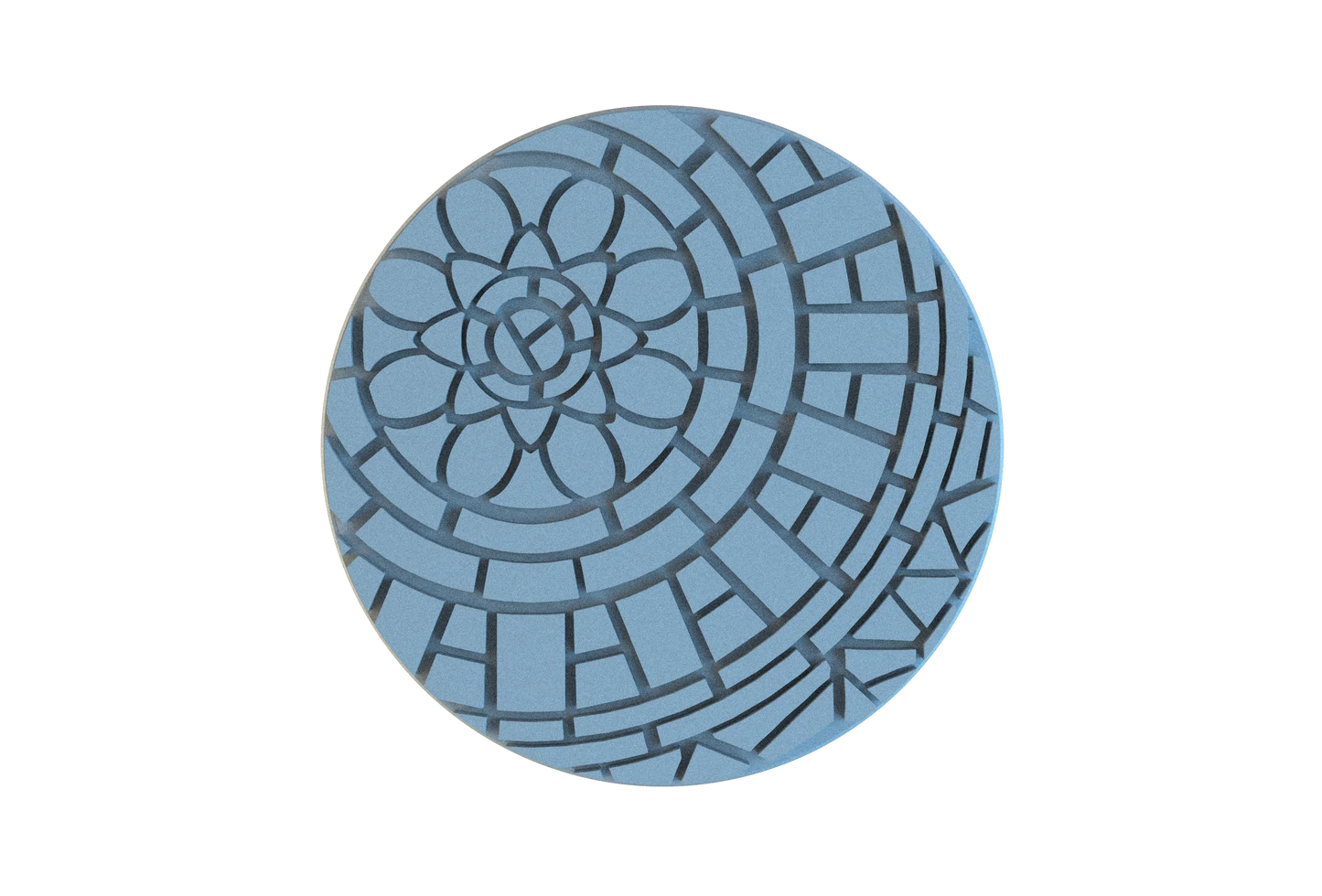 Mosaic Tile Circle Resin Bases | Ancient Artistry for Warhammer, D&D, Wargaming