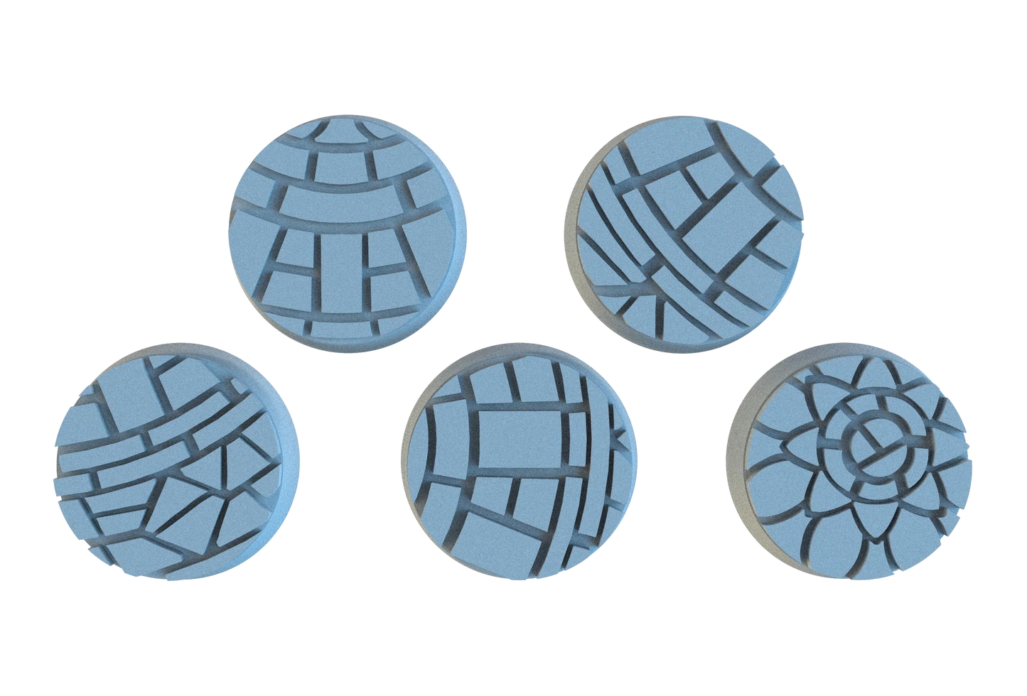 Mosaic Tile Circle Resin Bases | Ancient Artistry for Warhammer, D&D, Wargaming
