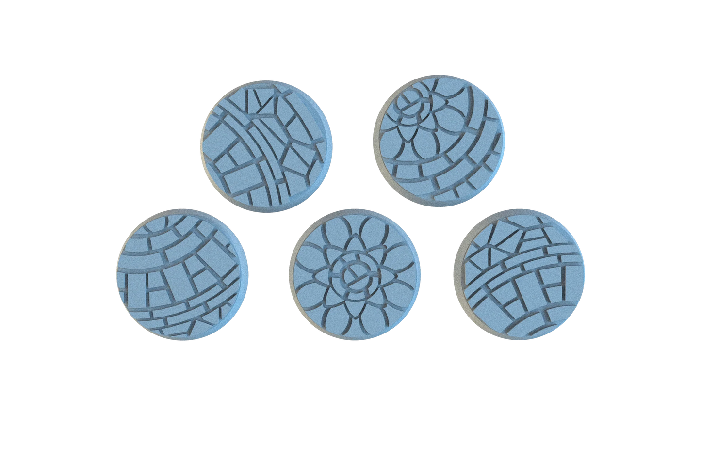 Mosaic Tile Circle Resin Bases | Ancient Artistry for Warhammer, D&D, Wargaming