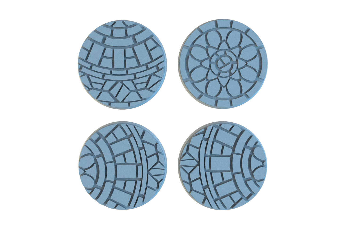 Mosaic Tile Circle Resin Bases | Ancient Artistry for Warhammer, D&D, Wargaming