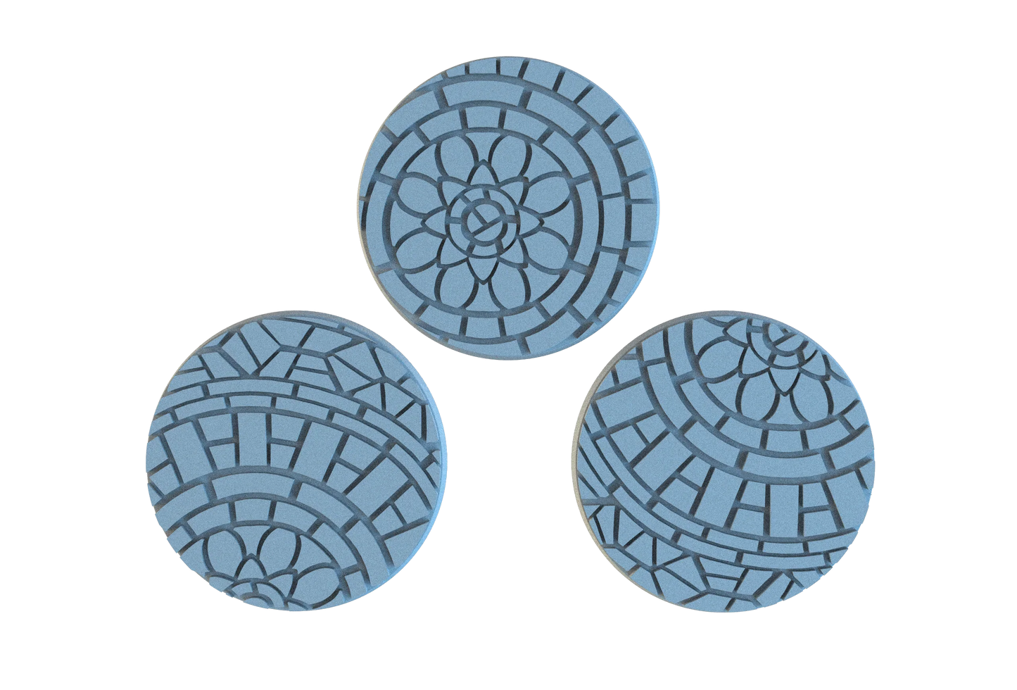 Mosaic Tile Circle Resin Bases | Ancient Artistry for Warhammer, D&D, Wargaming