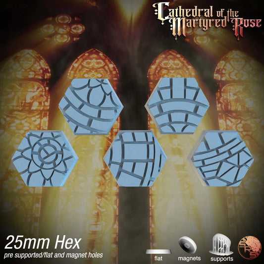 Mosaic Tile Hex Resin Bases | Ancient Artistry for Warhammer, D&D, Wargaming