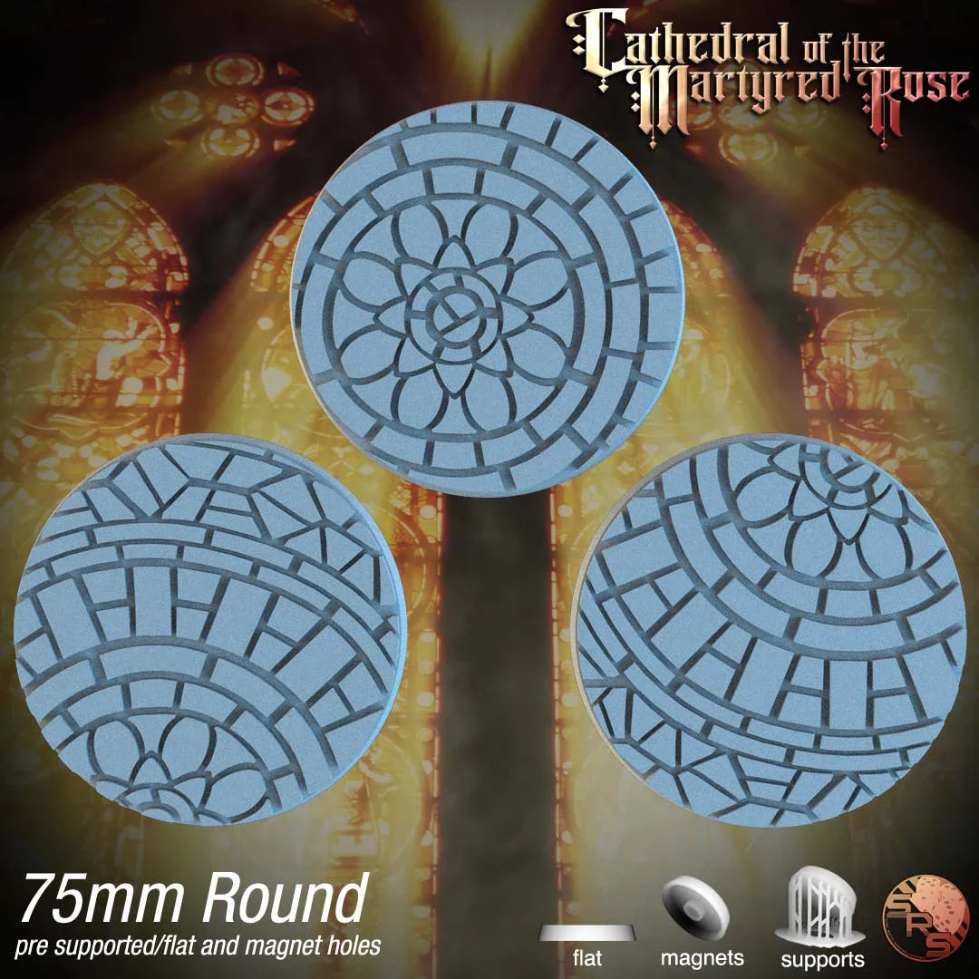 Mosaic Tile Circle Resin Bases | Ancient Artistry for Warhammer, D&D, Wargaming