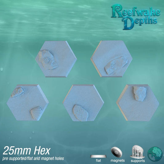 Ocean Hex Resin Bases | Deep Sea for Idoneth, D&D, Wargaming