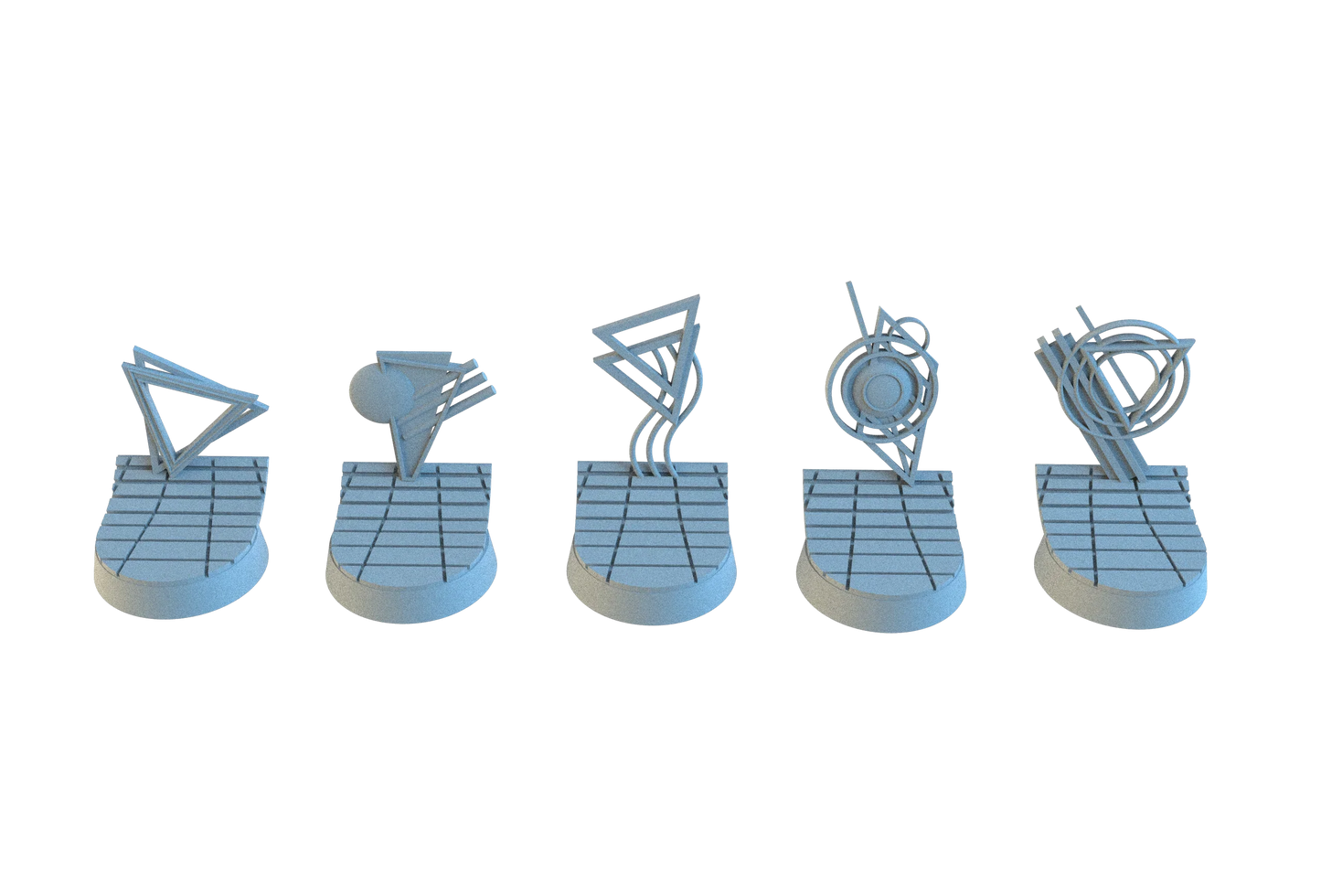 Retrowave Circle Resin Bases | Neon Grid for Cyberpunk, 40k, Wargaming