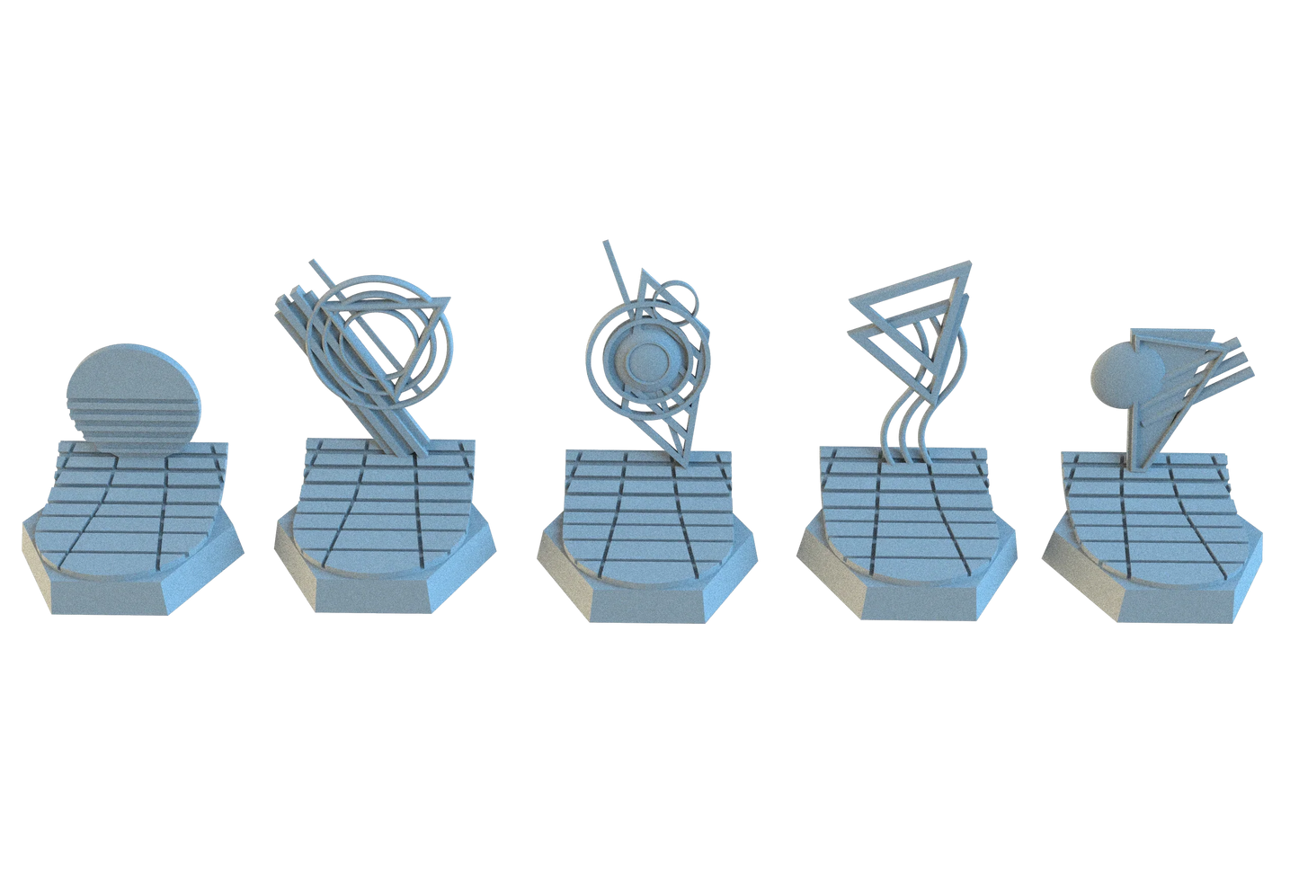 Retrowave Hex Resin Bases | Neon Grid for Cyberpunk, 40k, Wargaming