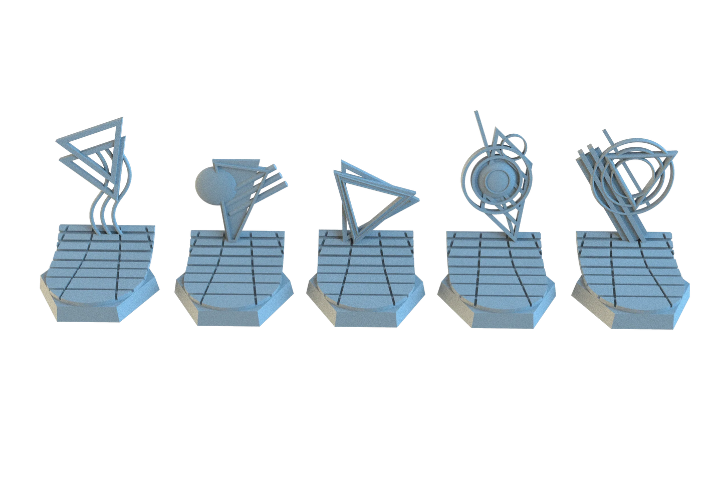 Retrowave Hex Resin Bases | Neon Grid for Cyberpunk, 40k, Wargaming