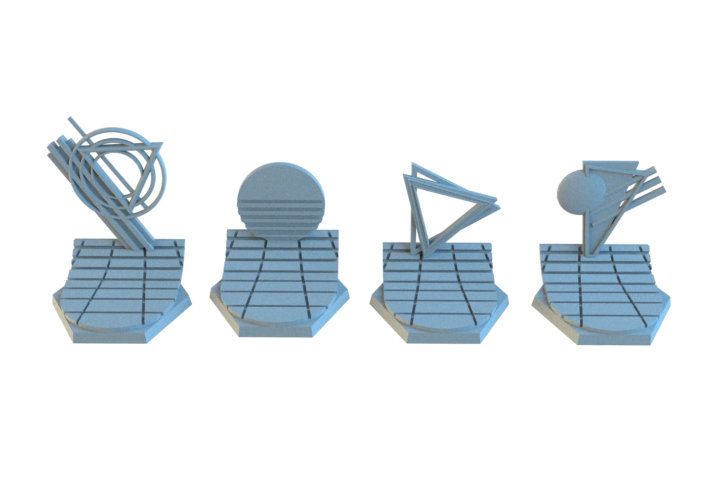 Retrowave Hex Resin Bases | Neon Grid for Cyberpunk, 40k, Wargaming