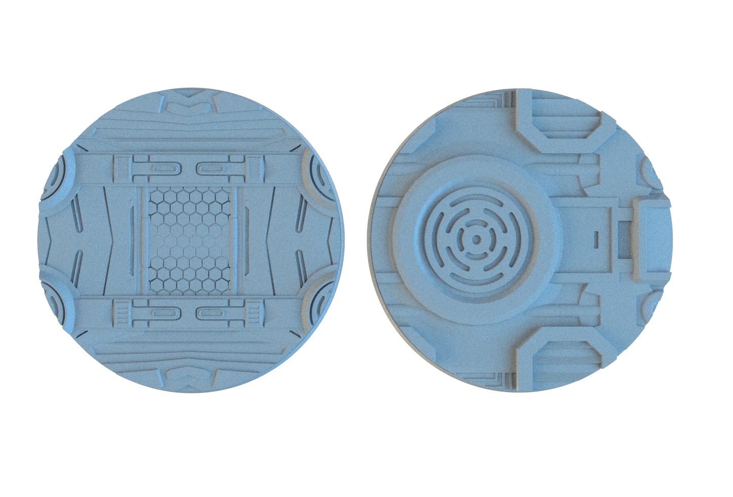 Sci-Fi Circle Resin Bases | Tech Deck for 40k, Necromunda, Star Wars