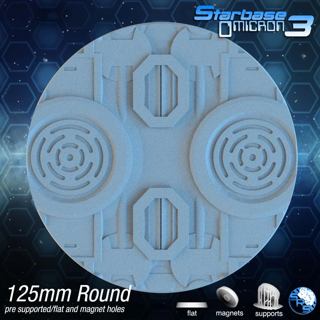 Sci-Fi Circle Resin Bases | Tech Deck for 40k, Necromunda, Star Wars