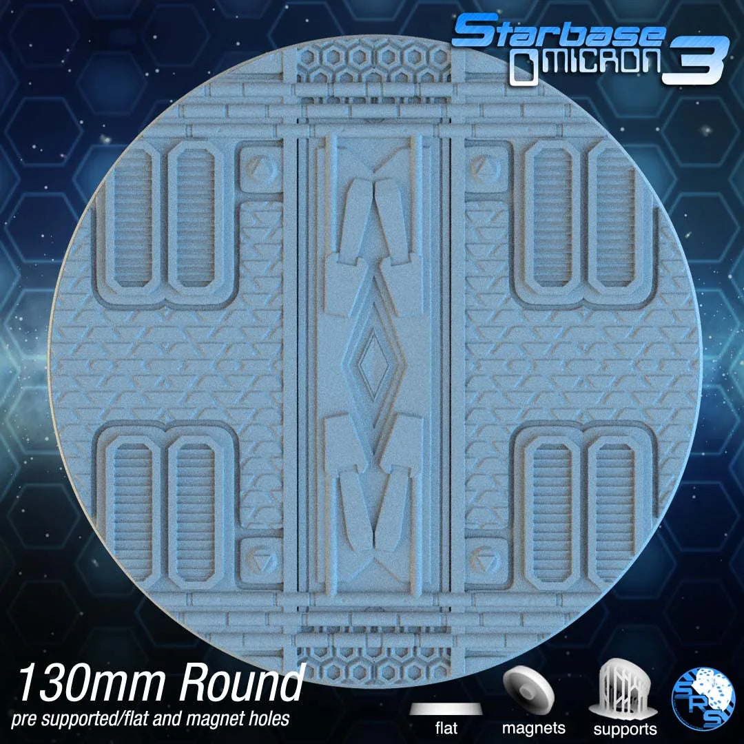 Sci-Fi Circle Resin Bases | Tech Deck for 40k, Necromunda, Star Wars