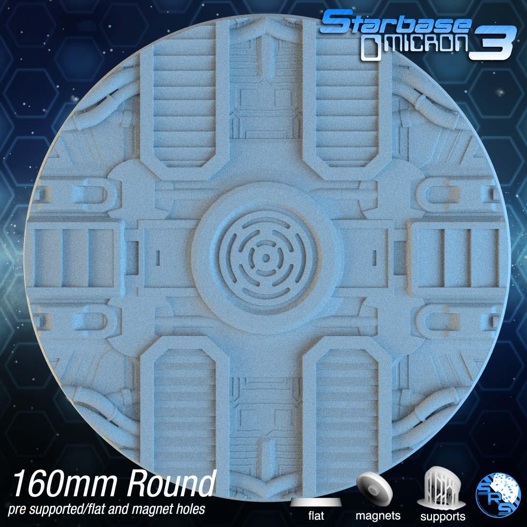 Sci-Fi Circle Resin Bases | Tech Deck for 40k, Necromunda, Star Wars