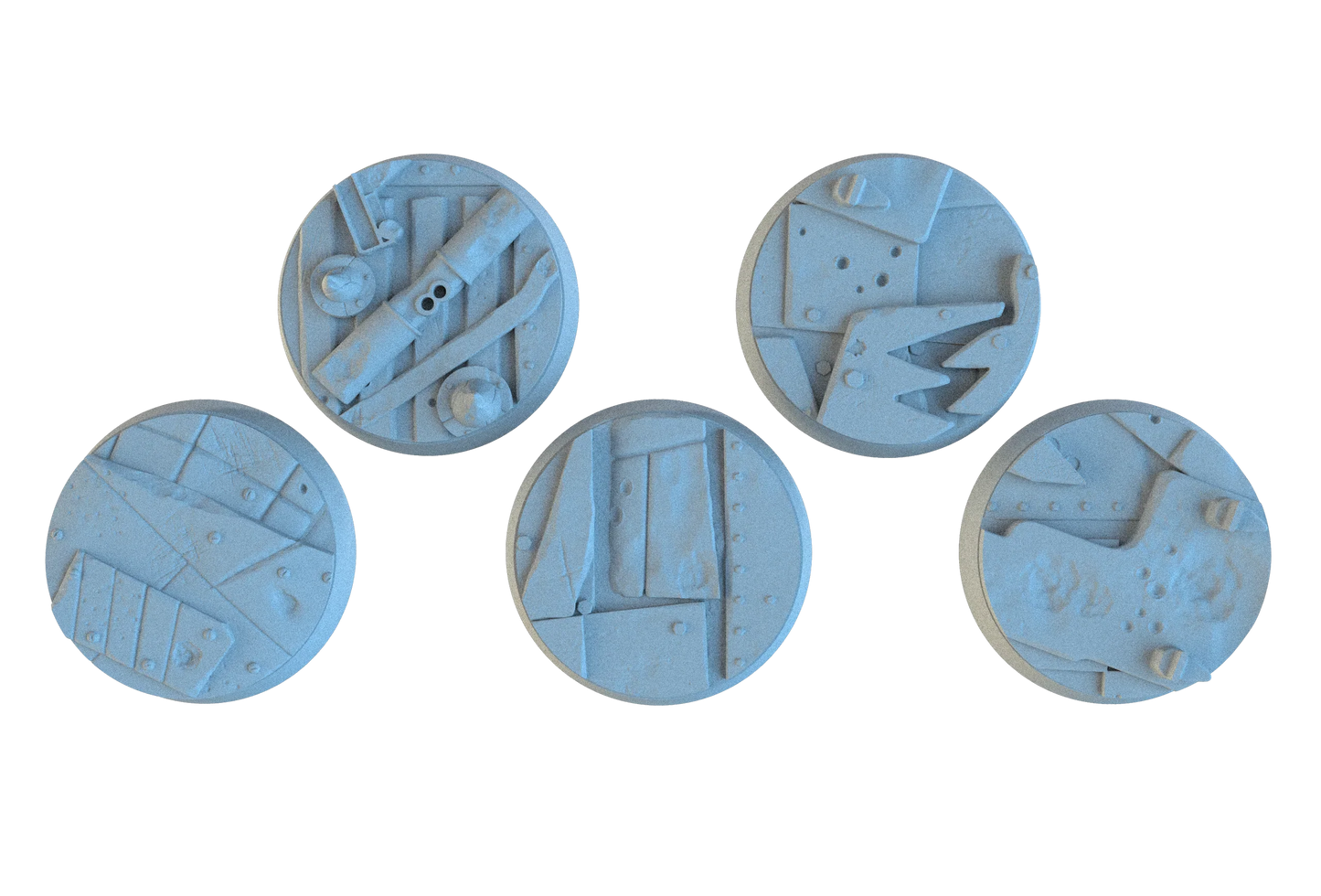 Scrap Junk Circle Resin Bases | Junkyard for Orks, Necromunda, 40k