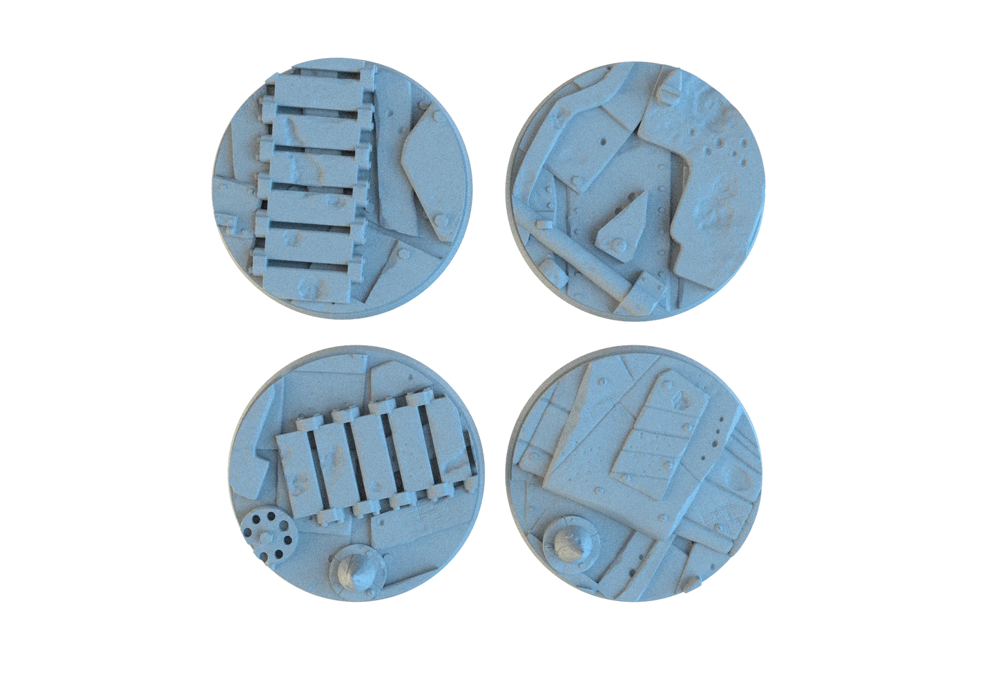 Scrap Junk Circle Resin Bases | Junkyard for Orks, Necromunda, 40k