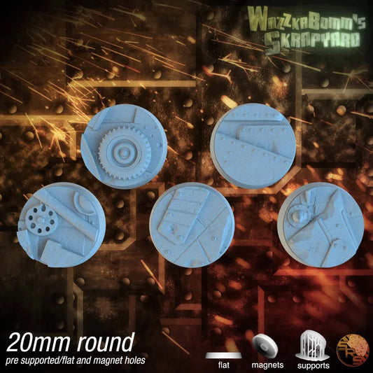 Scrap Junk Circle Resin Bases | Junkyard for Orks, Necromunda, 40k