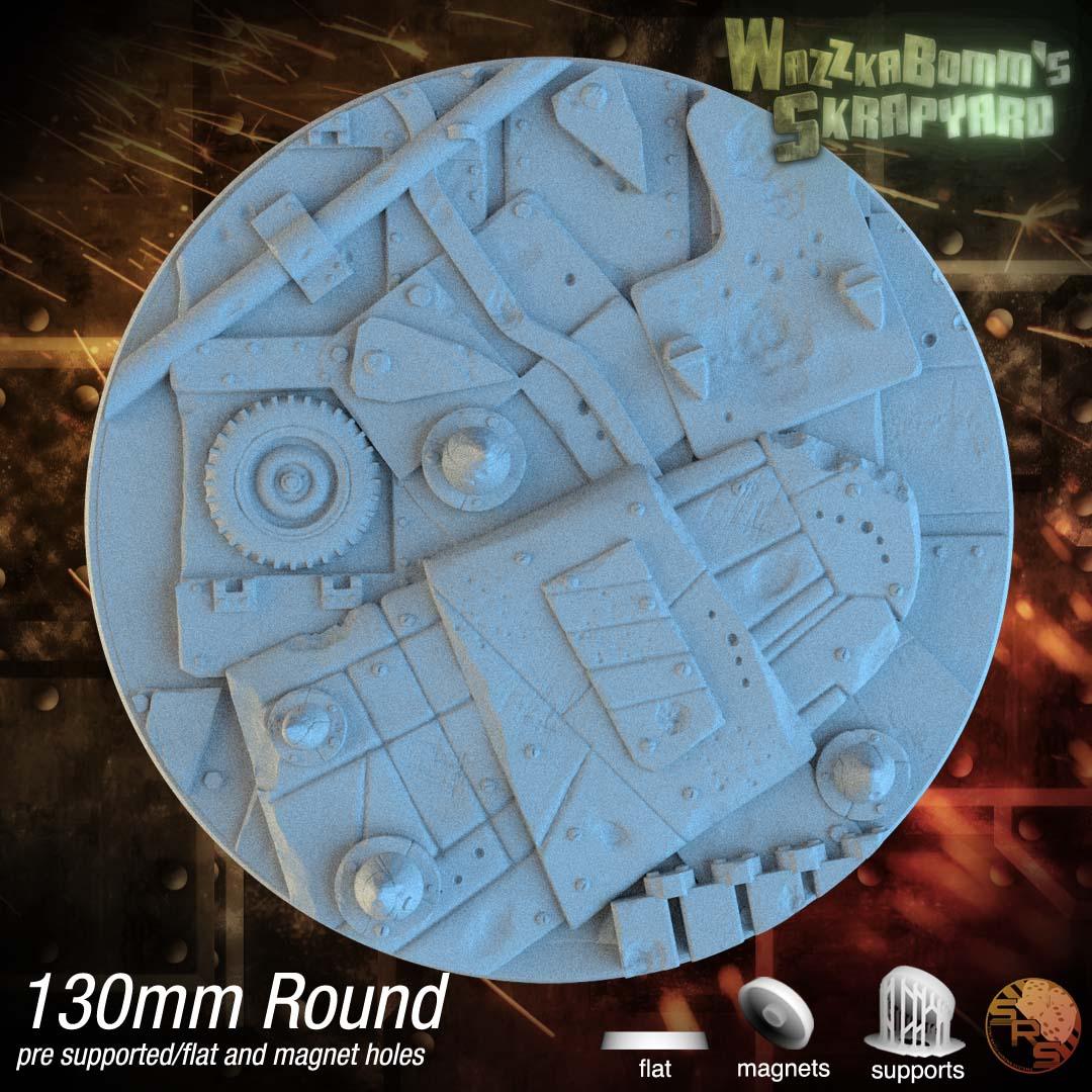 Scrap Junk Circle Resin Bases | Junkyard for Orks, Necromunda, 40k