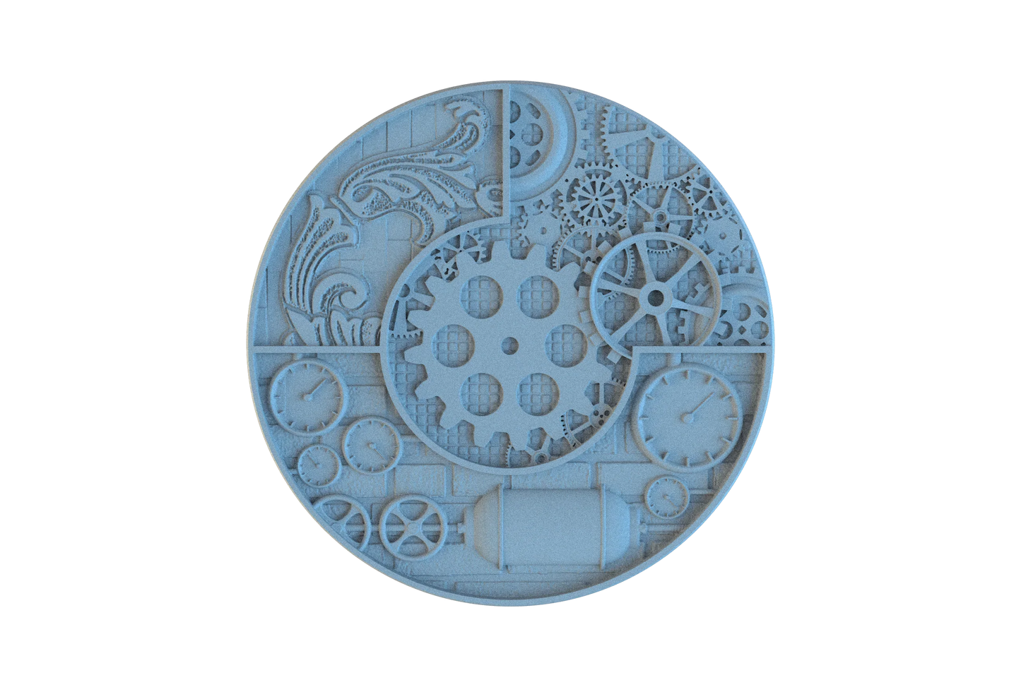 Steampunk Circle Resin Bases | Victorian Tech for Warmachine, D&D, Wargaming