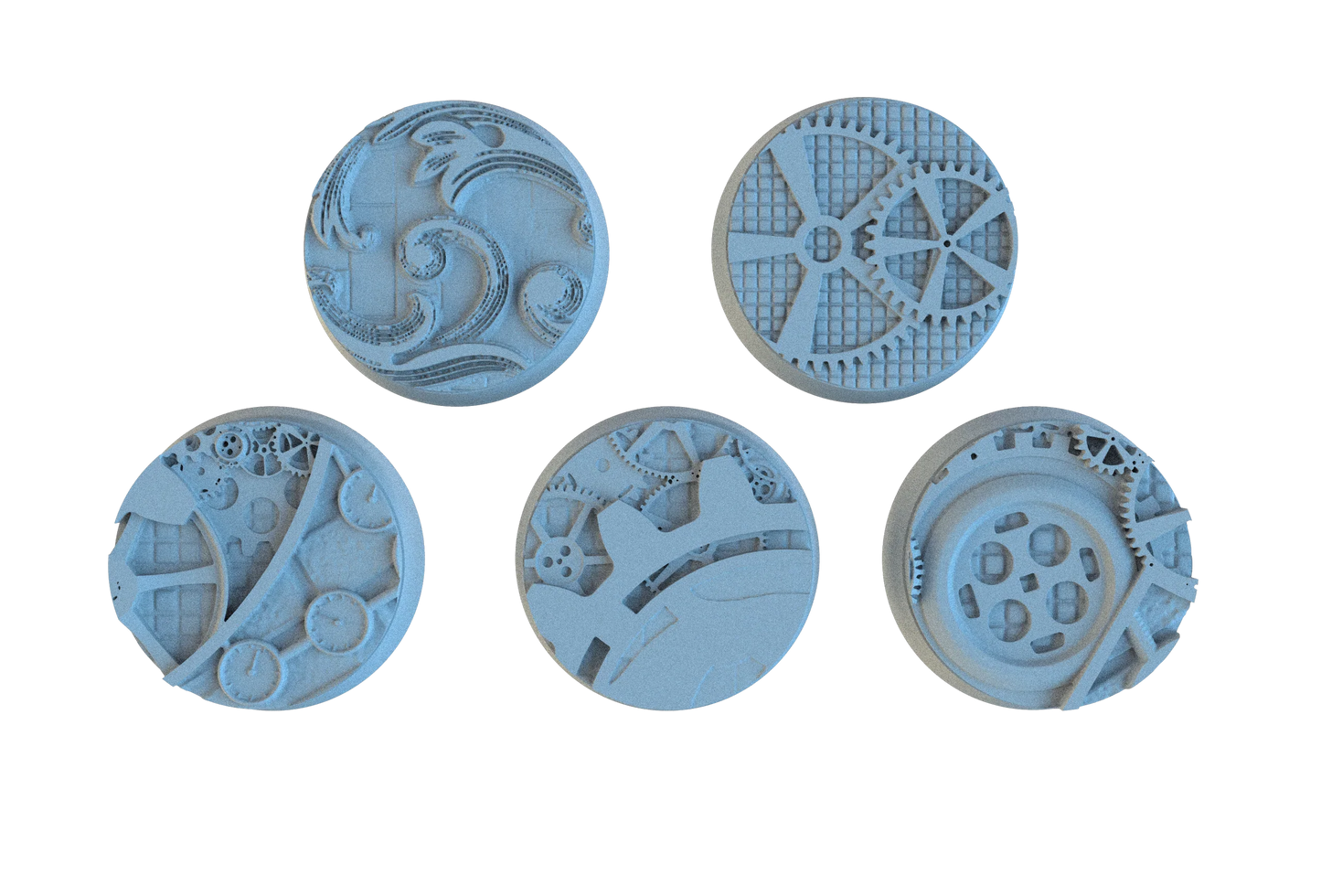 Steampunk Circle Resin Bases | Victorian Tech for Warmachine, D&D, Wargaming