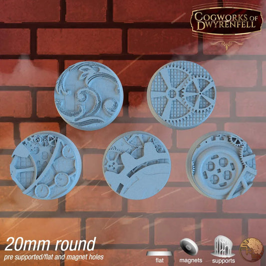 Steampunk Circle Resin Bases | Victorian Tech for Warmachine, D&D, Wargaming