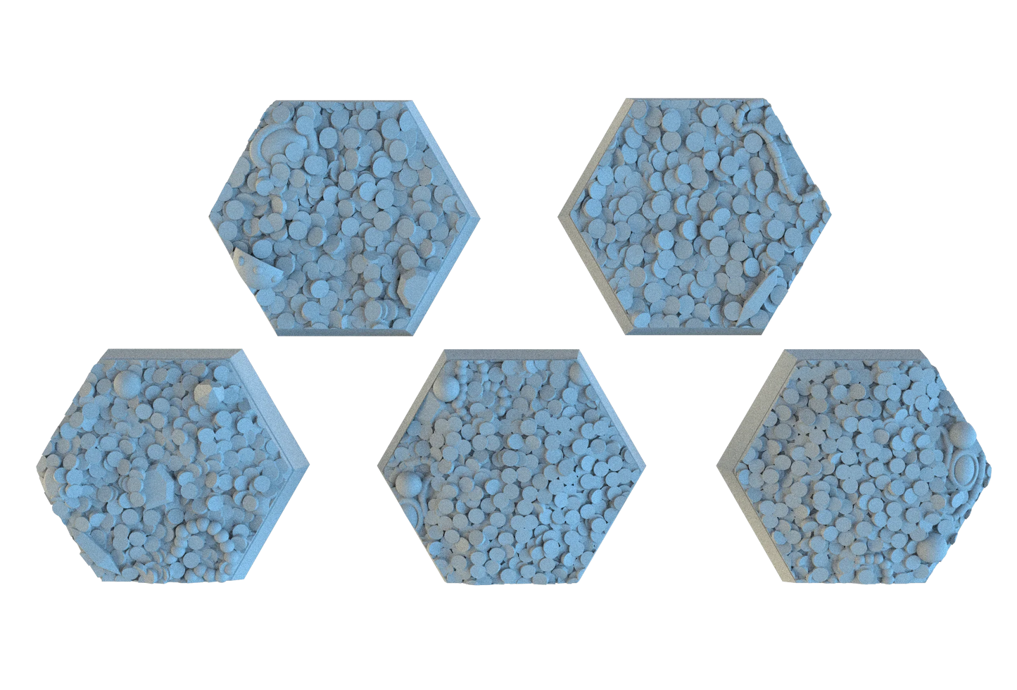 Treasure Hoard Hex Resin Bases | Dragon Gold for D&D, Warhammer, Wargaming