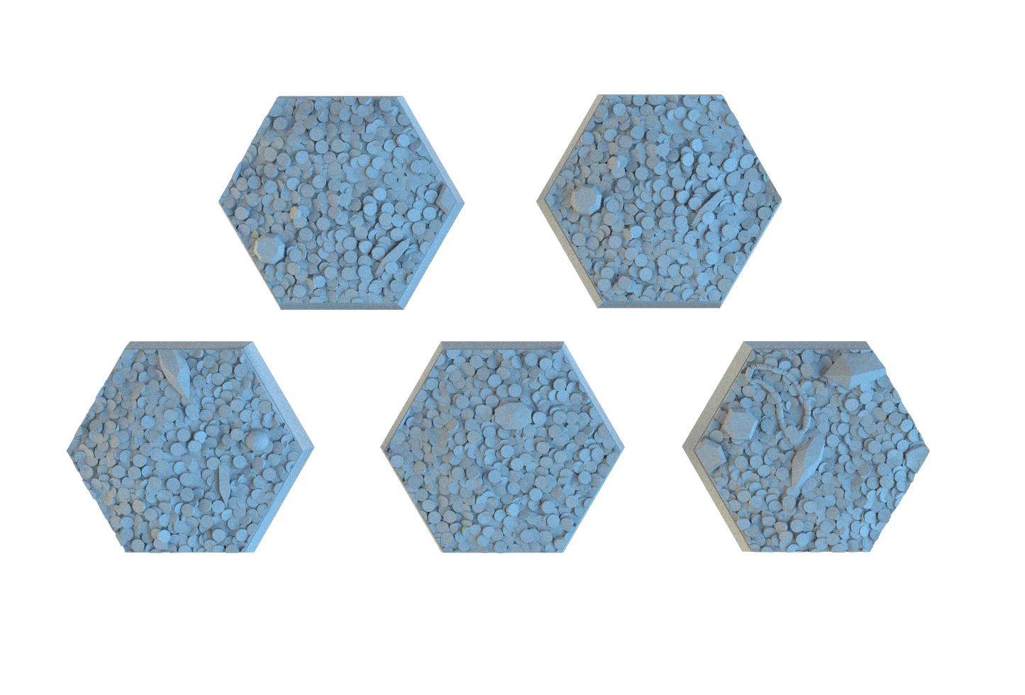 Treasure Hoard Hex Resin Bases | Dragon Gold for D&D, Warhammer, Wargaming