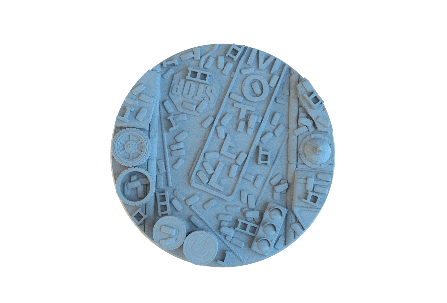 Urban Ruin Circle Resin Bases | Battle-Scarred Streets for 40k, Necromunda, Wargaming