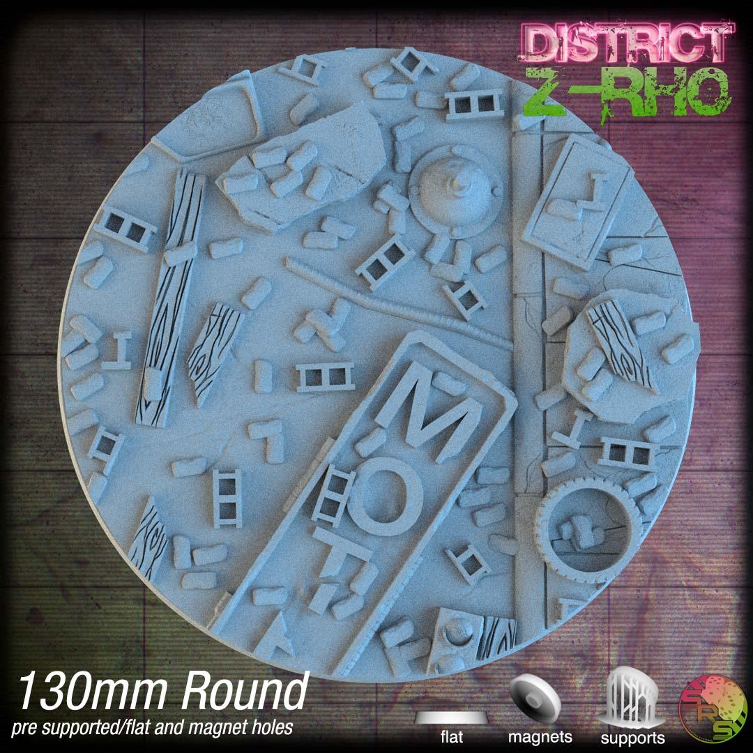 Urban Ruin Circle Resin Bases | Battle-Scarred Streets for 40k, Necromunda, Wargaming
