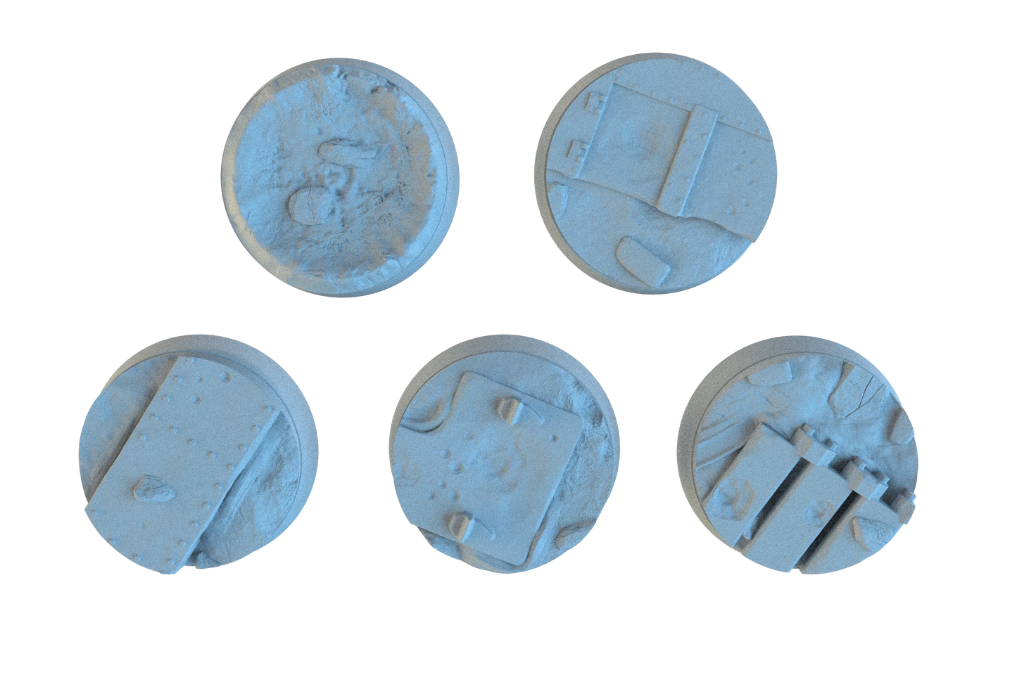Warzone Circle Resin Bases | Battlefield Debris for 40k, Astra Militarum, Wargaming