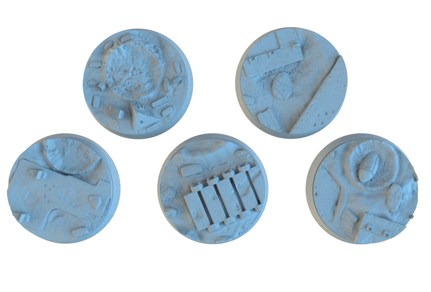 Warzone Circle Resin Bases | Battlefield Debris for 40k, Astra Militarum, Wargaming