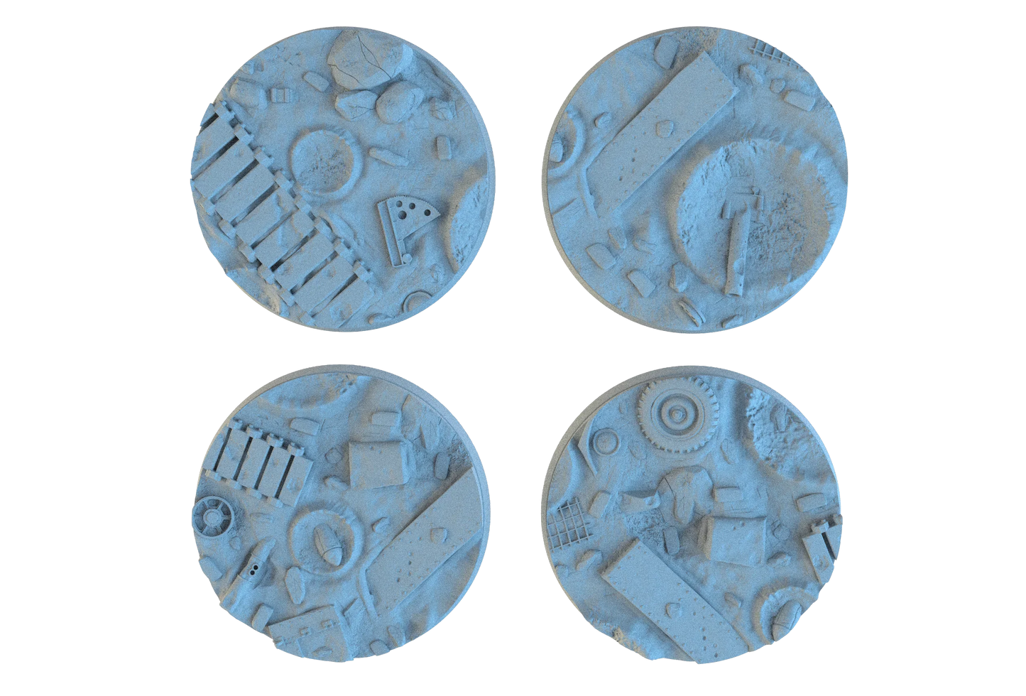 Warzone Circle Resin Bases | Battlefield Debris for 40k, Astra Militarum, Wargaming