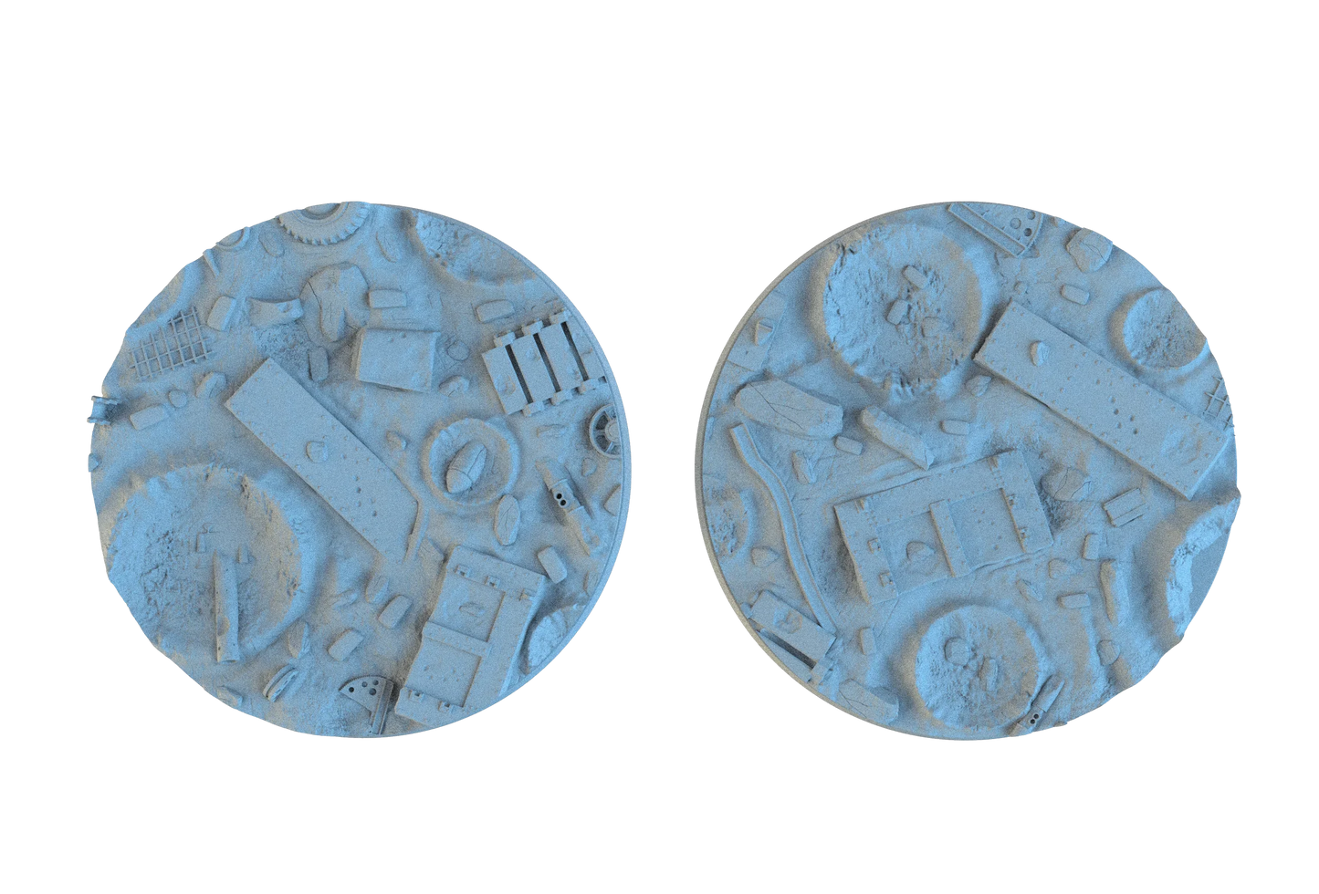 Warzone Circle Resin Bases | Battlefield Debris for 40k, Astra Militarum, Wargaming