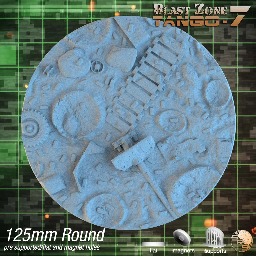 Warzone Circle Resin Bases | Battlefield Debris for 40k, Astra Militarum, Wargaming