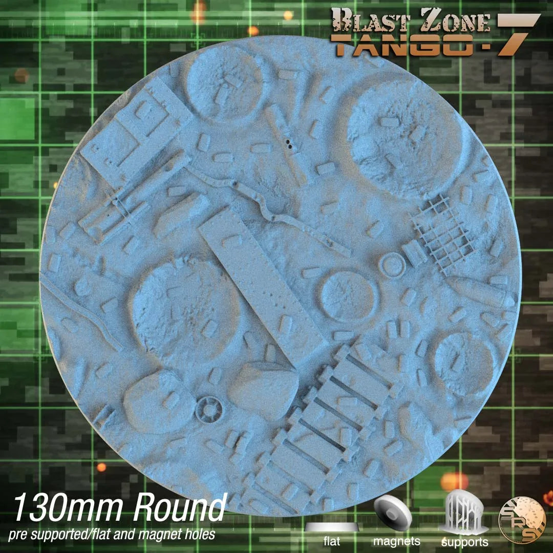 Warzone Circle Resin Bases | Battlefield Debris for 40k, Astra Militarum, Wargaming