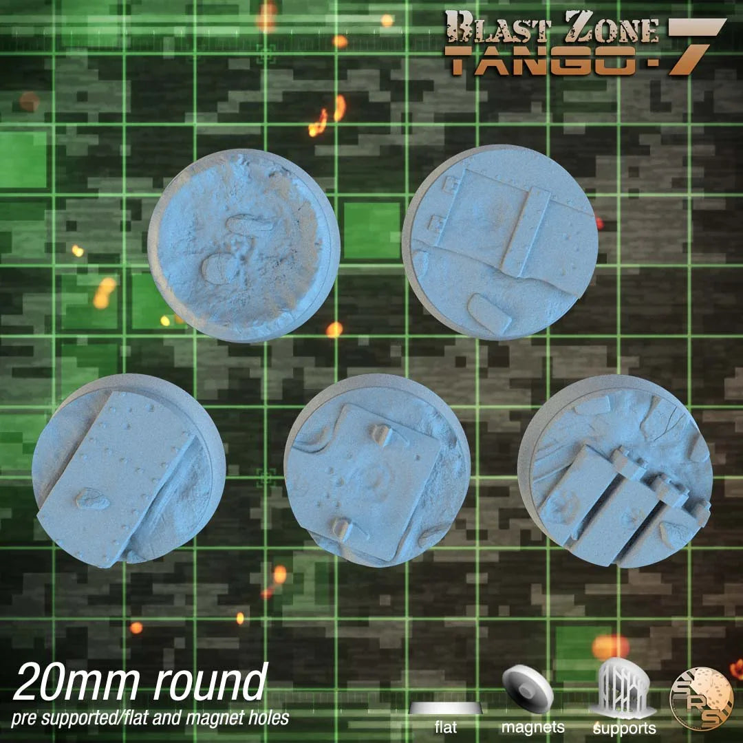 Warzone Circle Resin Bases | Battlefield Debris for 40k, Astra Militarum, Wargaming